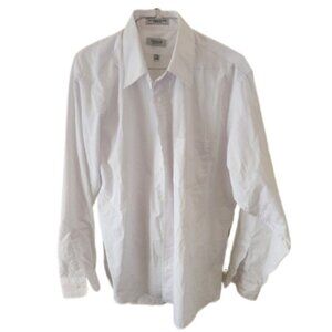 Darwood White Long Sleeve Button Up Shirt With Pocket 15 1/2 34/35